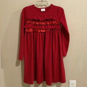 Hanna Andersson Sz 150 Girls Sz 12 Ruffle Dress Red
